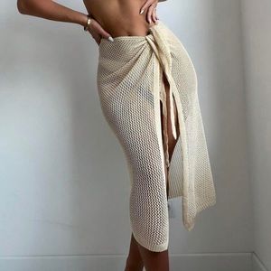 Knot Side Cover Up Skirt